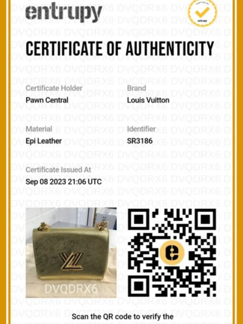 Louis Vuitton Metallic Gold Epi Leather Twist PM Bag - Authentic (PO1014242)